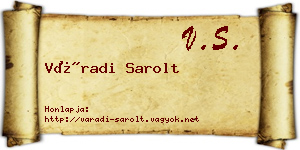 Váradi Sarolt névjegykártya